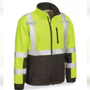 ULINE MENS 3XL CLASS 3 REFLECTIVE HI-VIS SOFT SHELL JACKET